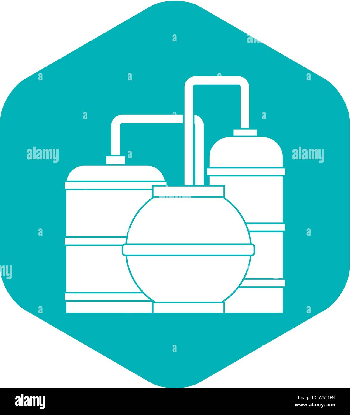Les réservoirs de stockage de gaz, l'icône de style simple. Illustration de Vecteur