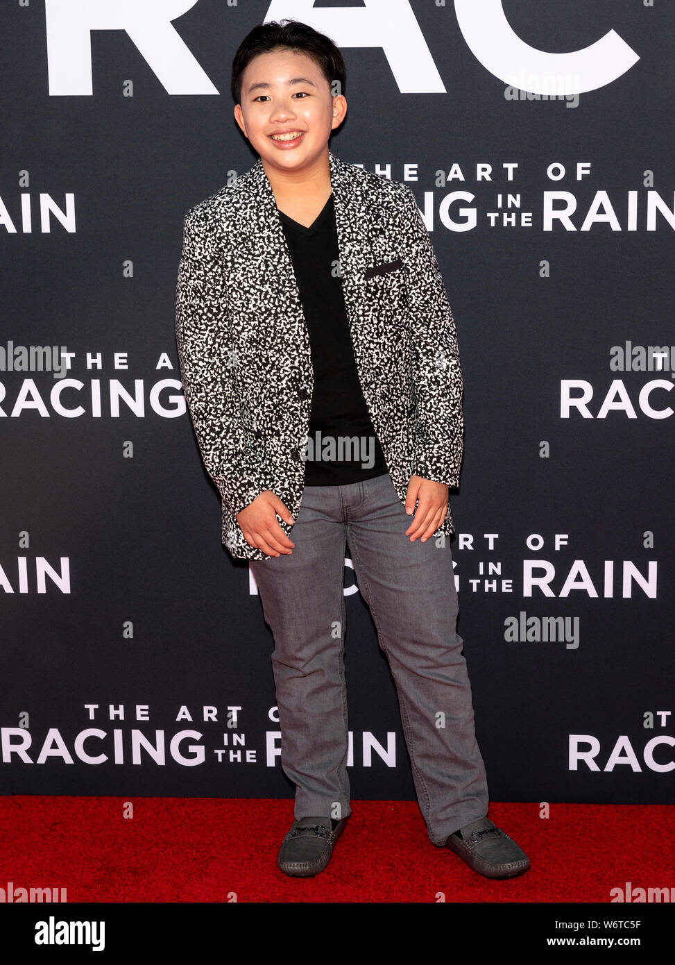 Los Angeles, CA - août 01, 2019 : Albert Tsai assiste à la première de 'l'Art de la course sous la pluie' tenue à El Capitan Theatre Banque D'Images