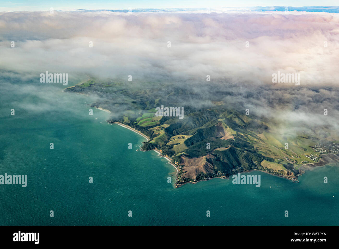 Vue aérienne de l'Île du Nord, Nouvelle-Zélande Banque D'Images