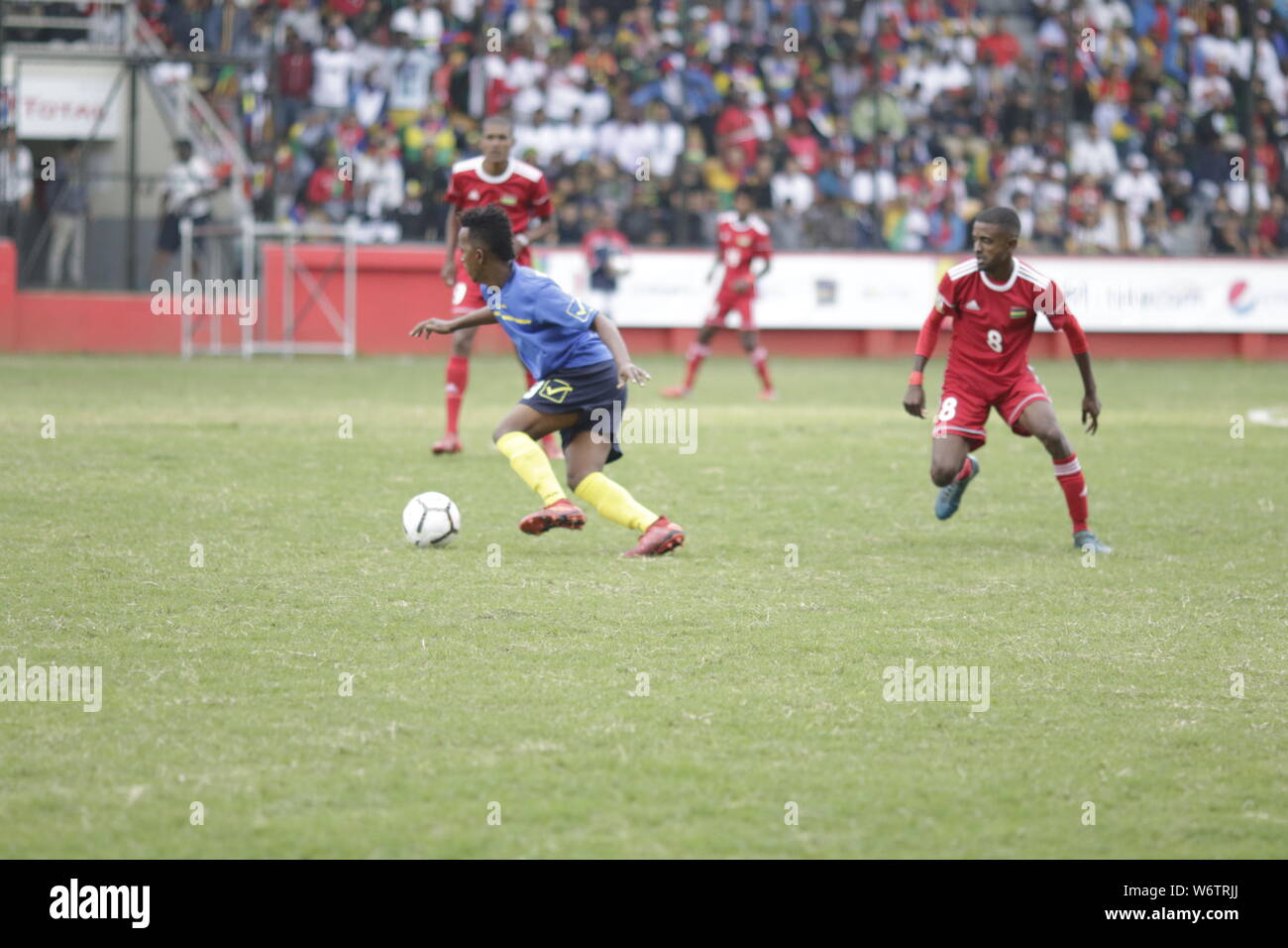 L'équipe de football de Maurice, le Club M, sa place en finale avec un  large score de 1-0 contre Mayotte, hier après-midi, au George V Photo Stock  - Alamy