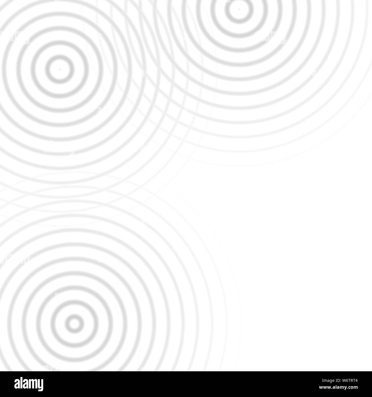 Résumé des ondes sonores gris oscillante avec anneau cercle sur fond blanc Banque D'Images