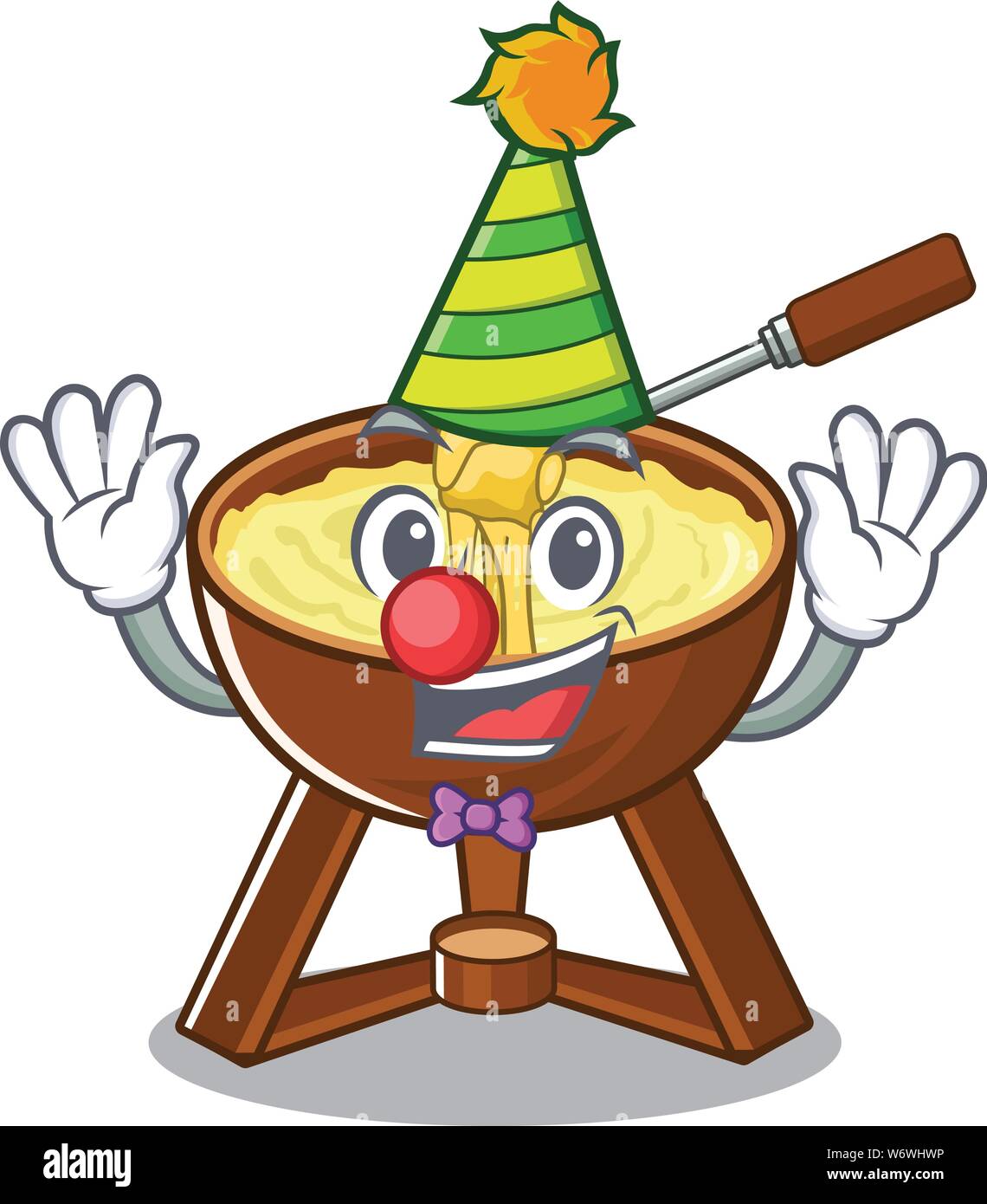 Fondue Au Fromage Dans Un Clown Plaque Dessin Anime Image