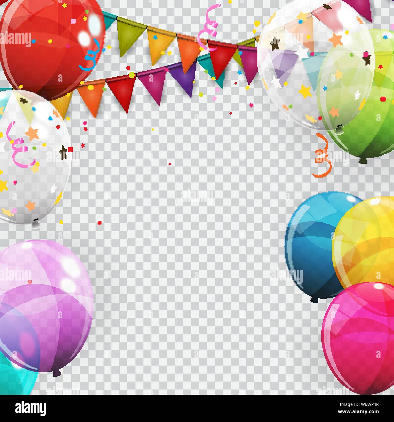 Ballons Colorés PNG , Des Ballons, Date D Anniversaire, Bon Anniversaire  PNG et vecteur pour téléchargement gratuit