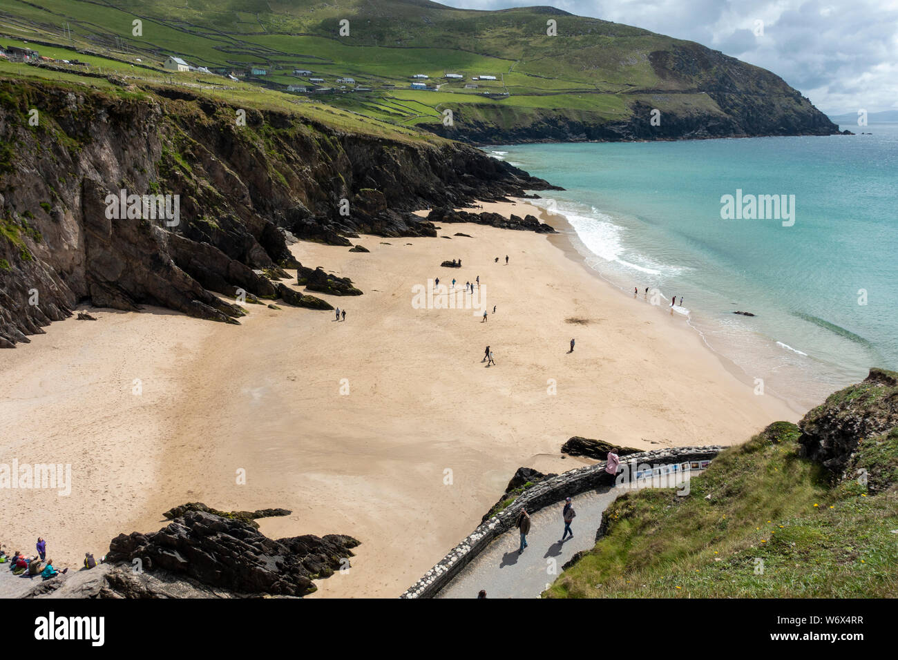 Coumeenoole Beach sur la péninsule de Dingle, comté de Kerry, Irlande Banque D'Images