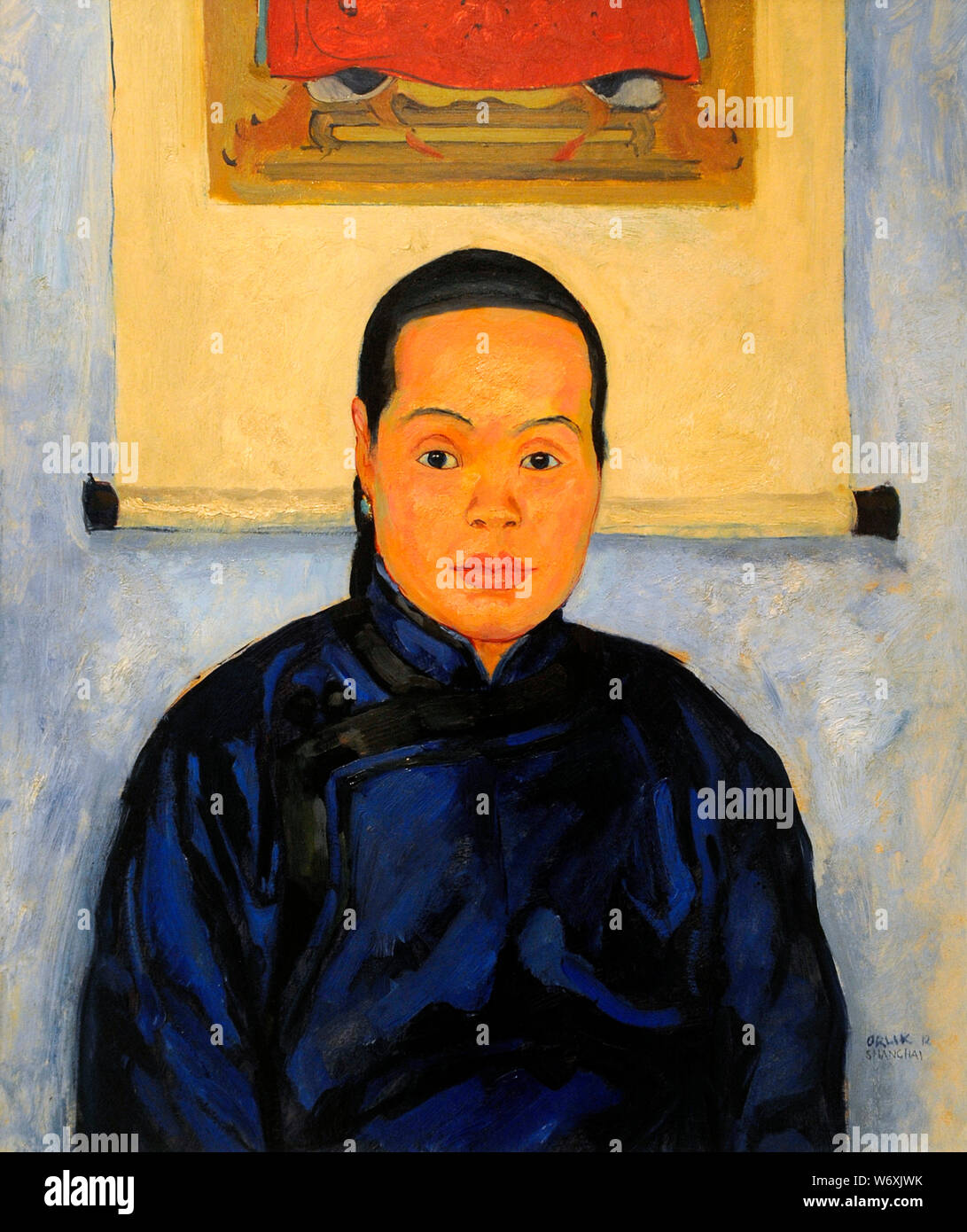 Emil Orlik (1870-1932). Peintre tchèque. Une femme chinoise, 1912. Huile sur carton. Galerie nationale. Prague. République tchèque. Banque D'Images