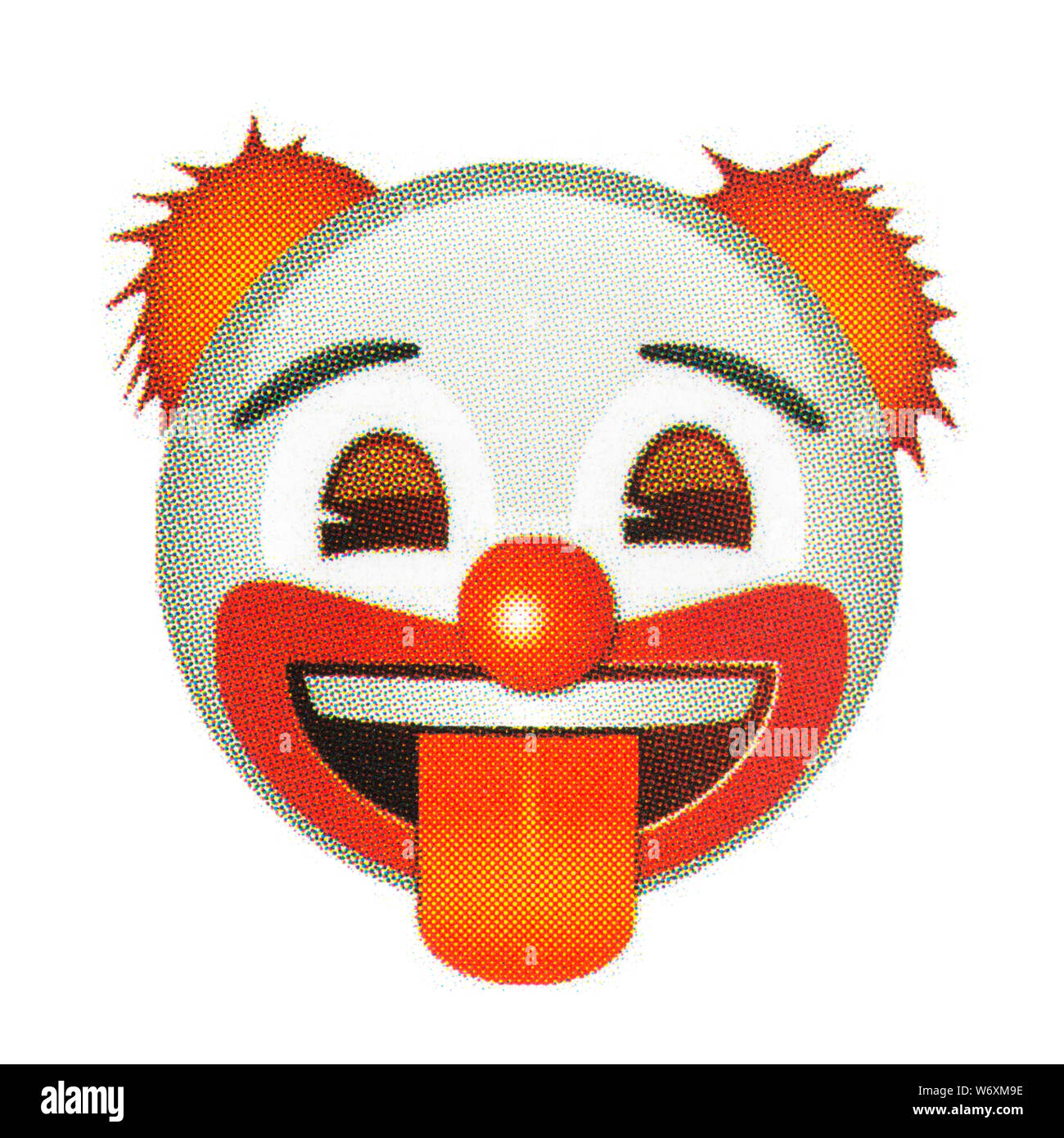Visage de clown émoticône Banque D'Images