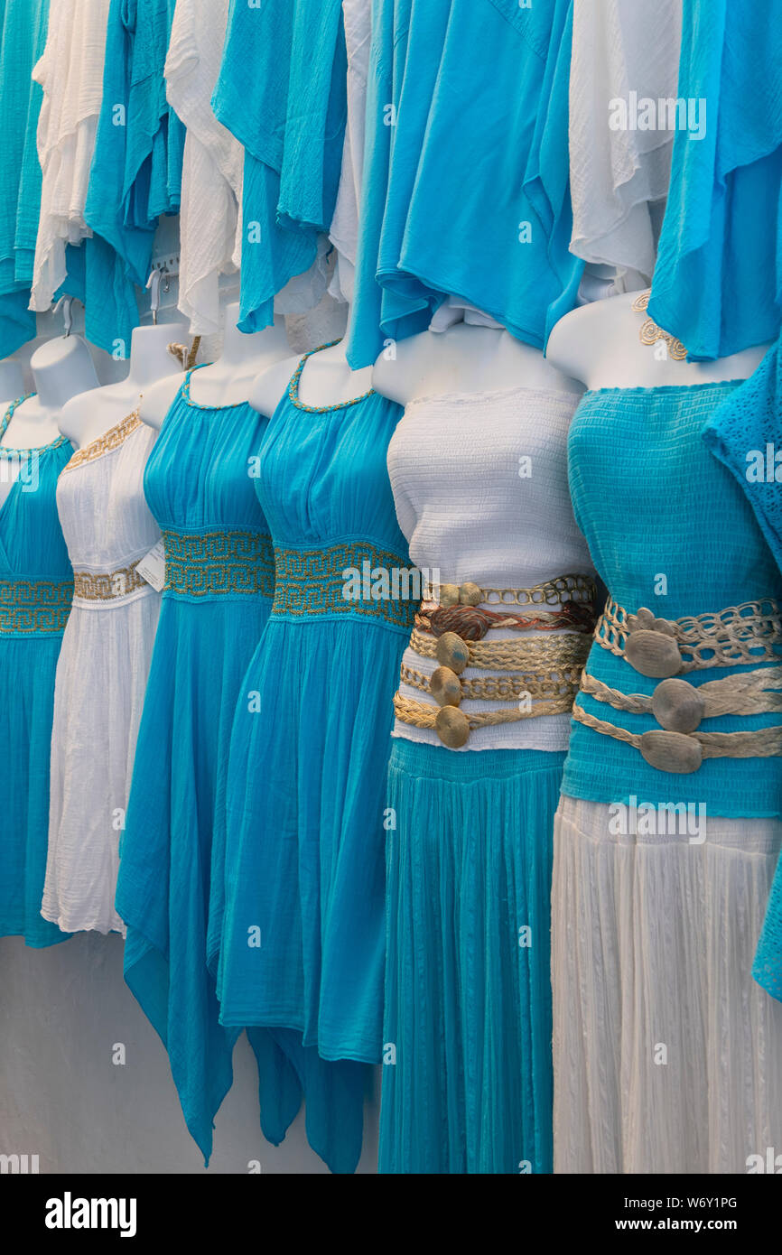 Robe grecque bleu best sale