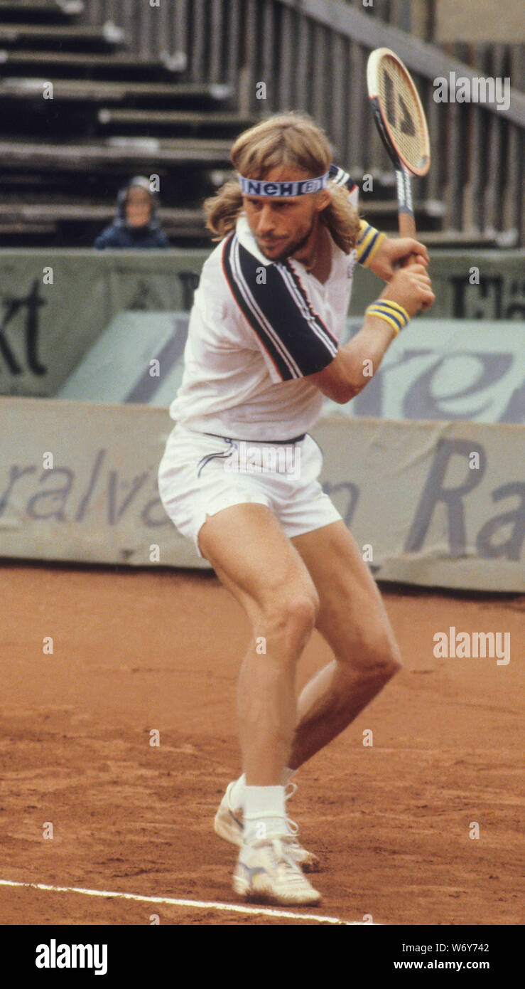 Joueur de tennis suédois Björn Borg à Bastad tennis Photo Stock - Alamy