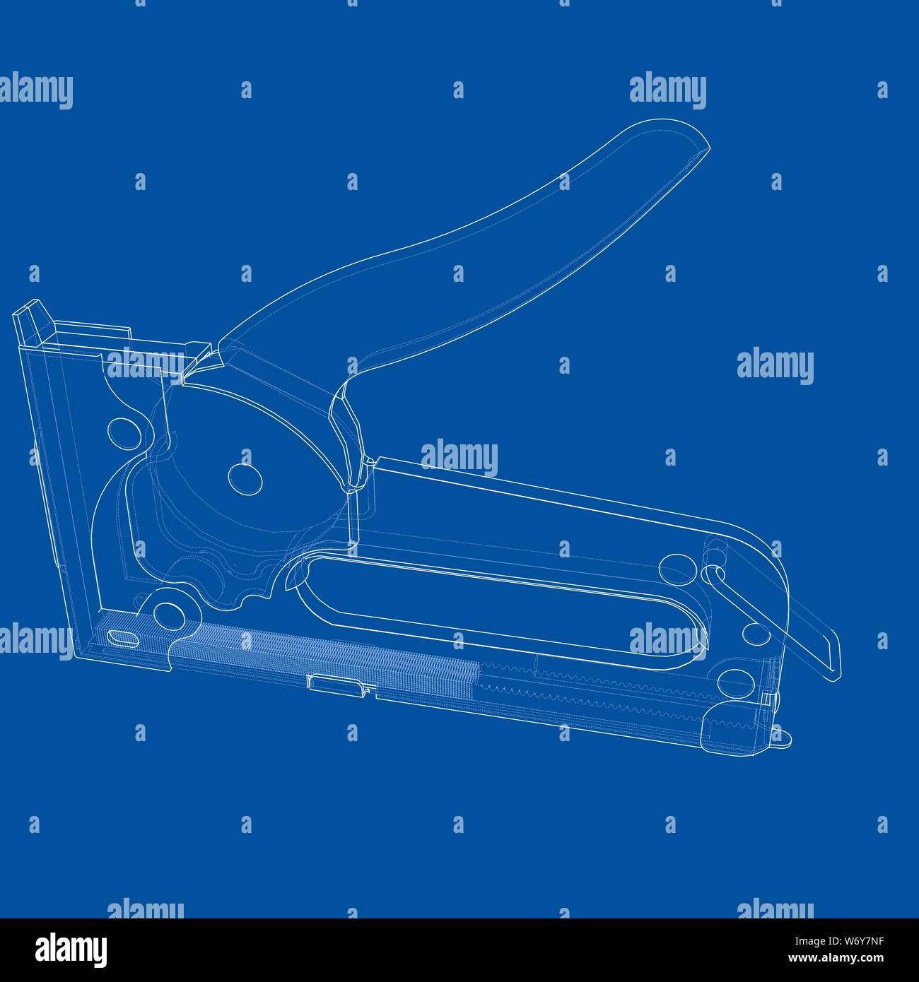 Construction contour agrafeuse. Vector Illustration de Vecteur