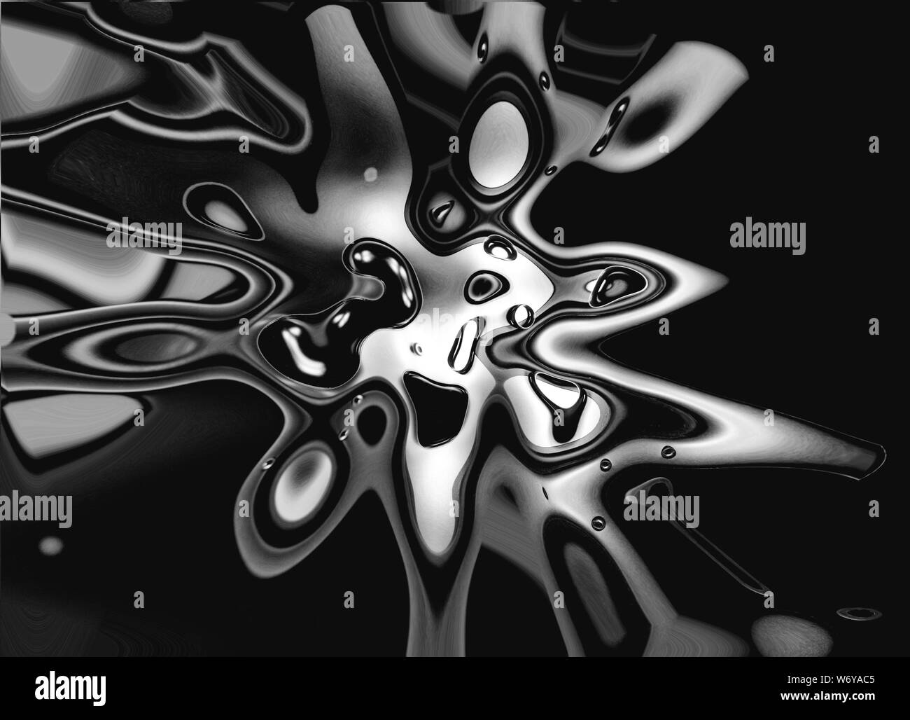 Raconter UNE BLAGUE : cette série de dessins graphiques détaille la distorsion de fragment à un haut-parleur avec un anneau dessus révélant la caricature désorganisée comme des visages. Banque D'Images