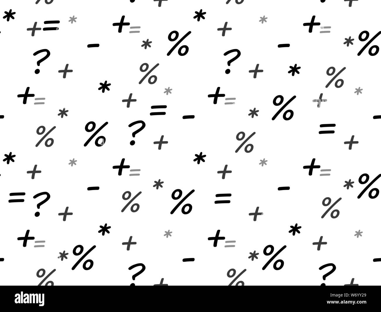 Symboles mathématiques sans motif. Éléments de conception mathématique répétées. eps10 Illustration de Vecteur