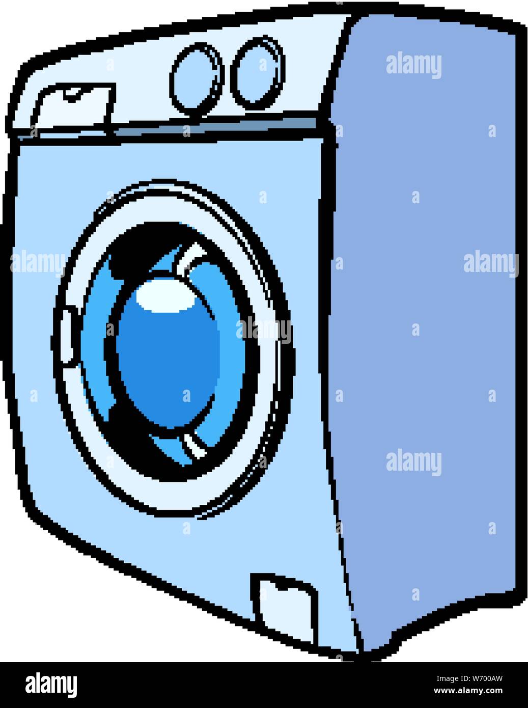 Lave-linge, appareils ménagers. Retro pop art dessin illustration vectorielle Illustration de Vecteur