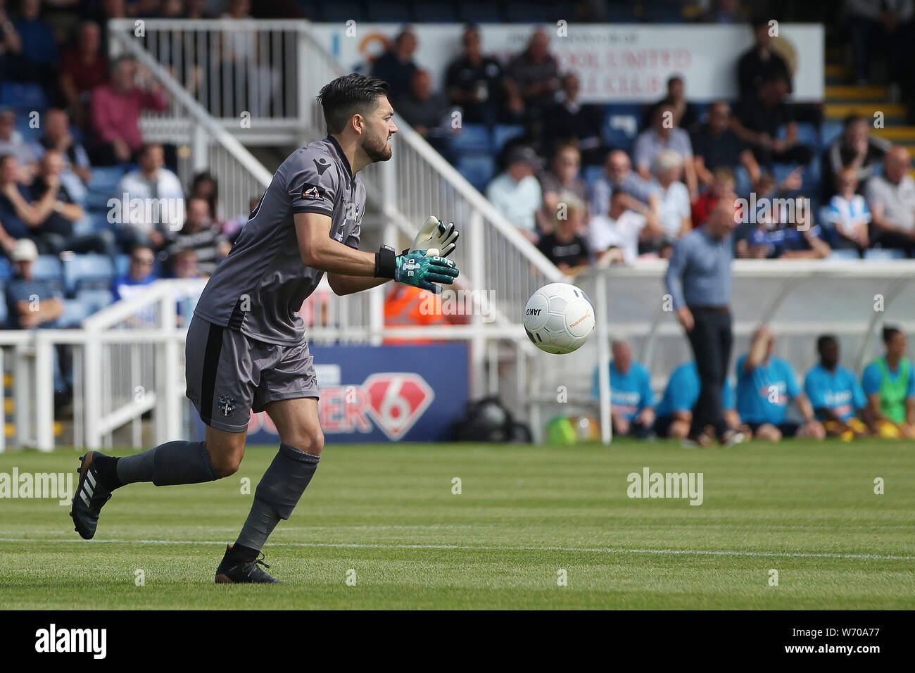 HARTLEPOOL, Angleterre 3 août Jamie Butler de Sutton United au cours de l'Vanarama entre match de Ligue nationale Hartlepool United et Sutton United au parc Victoria, Hartlepool le samedi 3 août 2019. (Crédit : Mark Fletcher | MI News) Banque D'Images