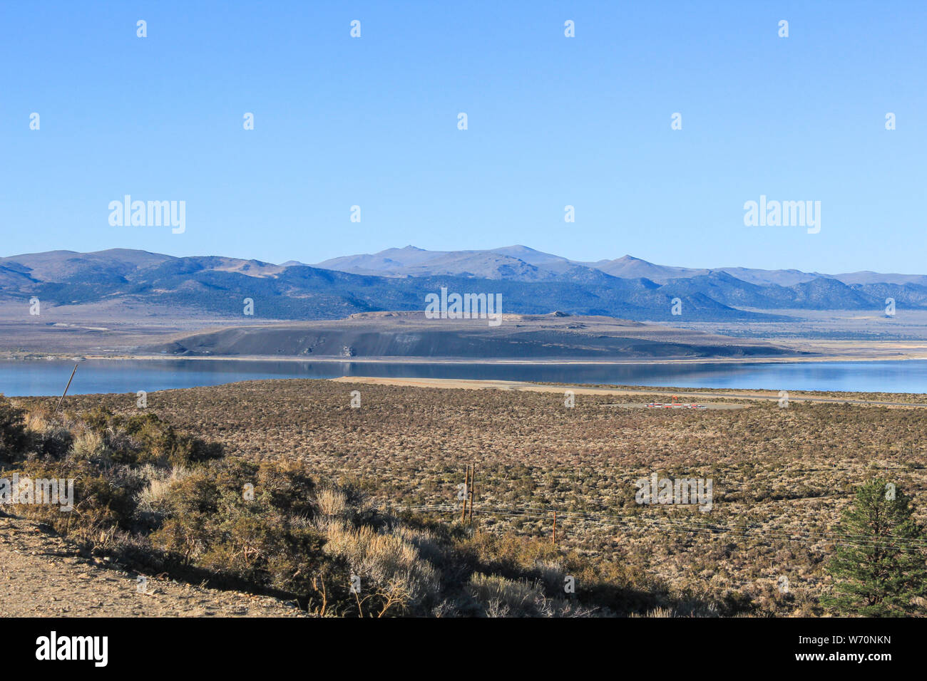 Belle vue sur la réserve naturelle du lac Mono, Californie, USA Banque D'Images