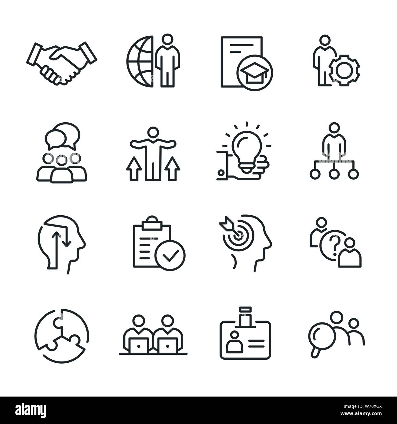 Vector icons set de business consulting. Illustration de Vecteur