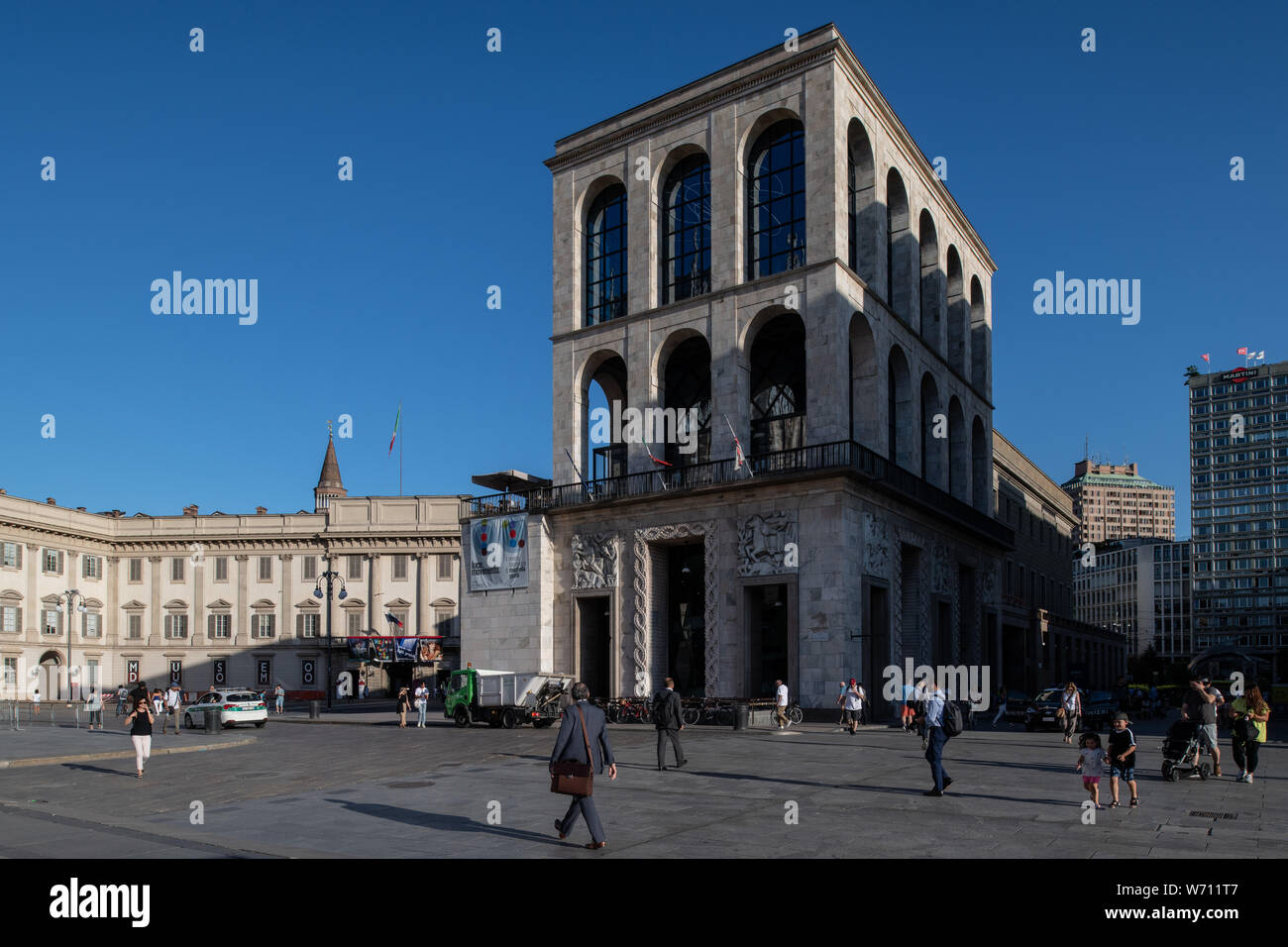 Milan, Italie - 30 juin 2019 : vue sur le bâtiment d'Arengario, Museo del Novecento Musée de 900 Banque D'Images