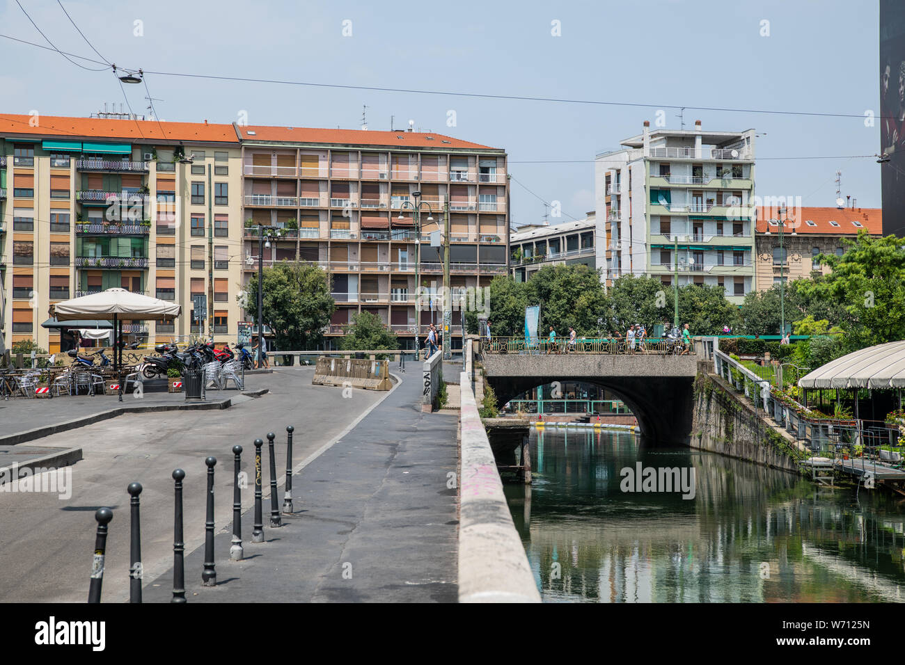 Milan, Italie - 30 juin 2019 : Avis de Darsena - Navigli Banque D'Images