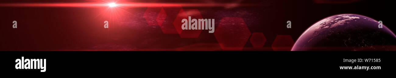 La planète Terre et le soleil Banque D'Images
