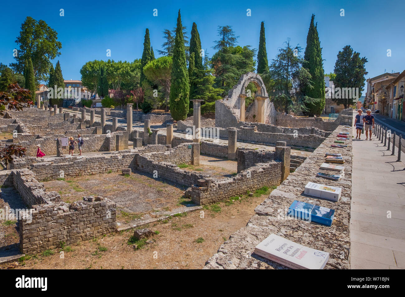 Vestiges romains sur le site de Puymin à Vaison la Romaine en Provence-Alpes-Côte d'Azur, France Banque D'Images