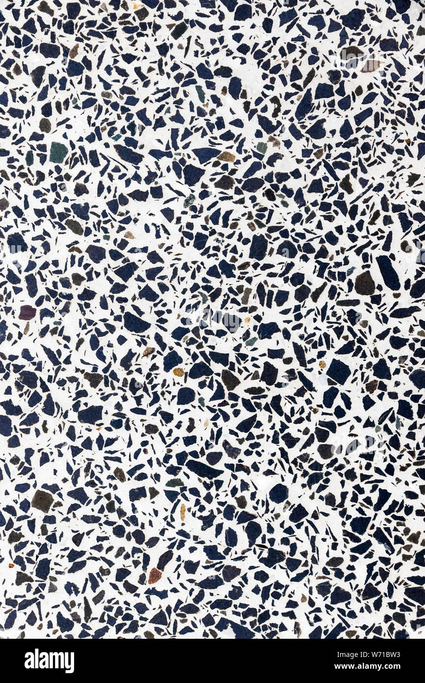 Parquet mosaïque en marbre blanc motif. La texture de sol de mosaïque avec des pierres naturelles, granit, marbre, quartz, calcaire, béton. Roche polie surfa Banque D'Images