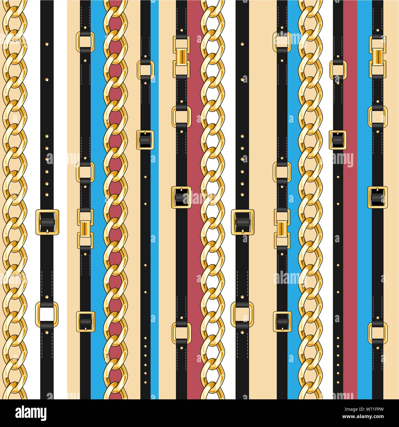 Modèle sans couture avec ceintures Illustration de Vecteur