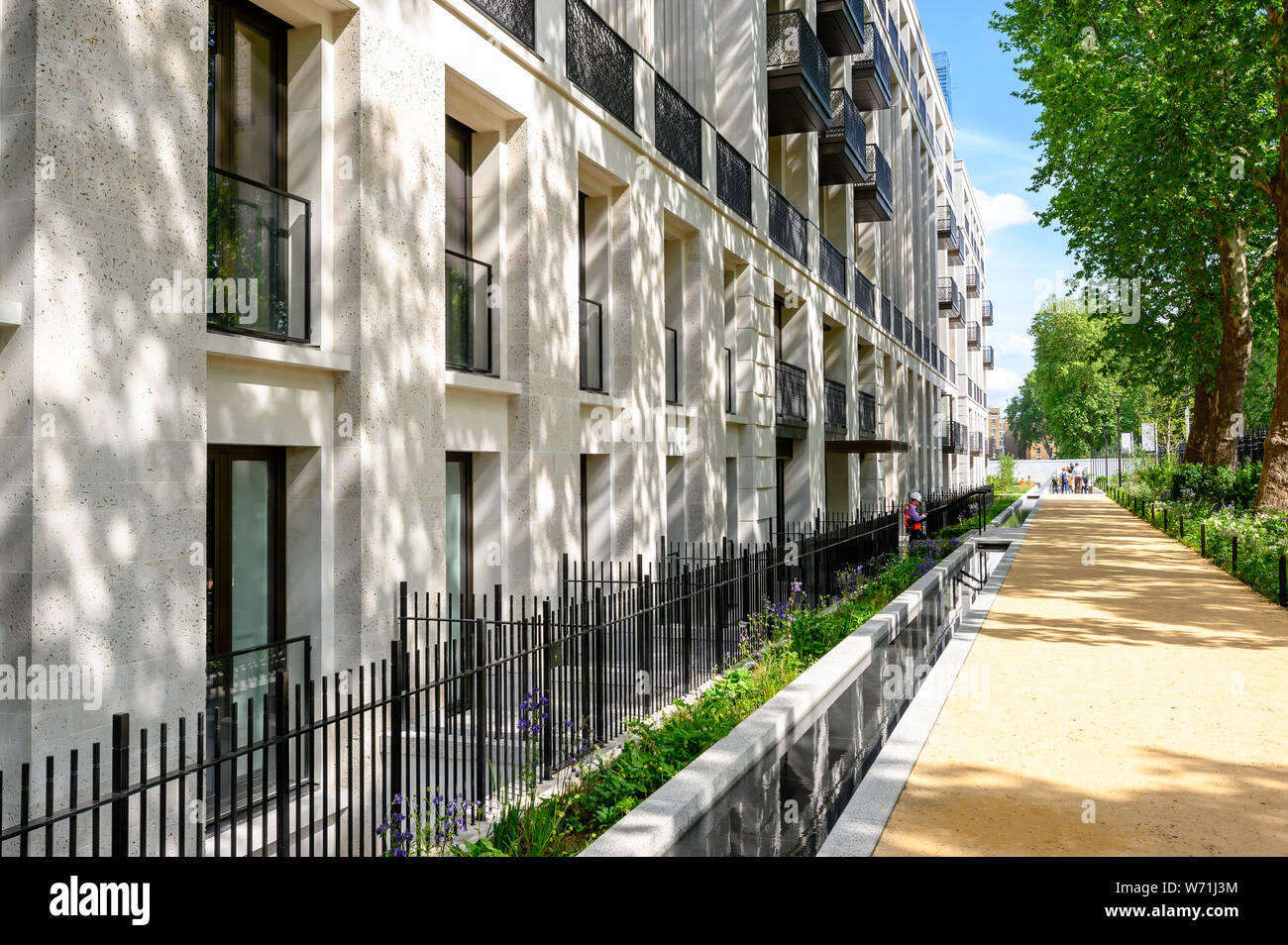 Chelsea Barracks paysage, Londres Banque D'Images