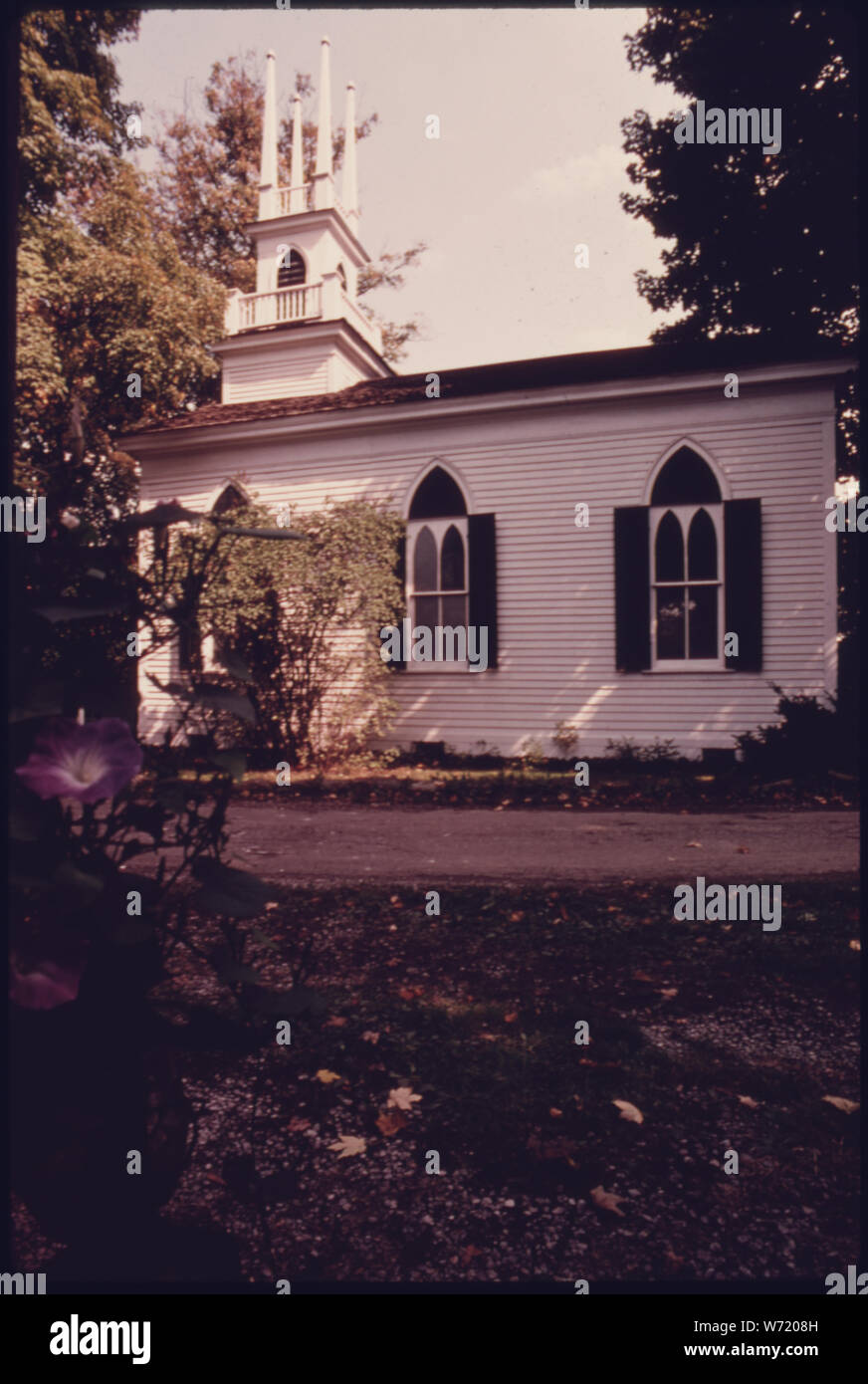 L'Église épiscopale, BRONSON église paroissiale Construite en 1835 DANS LE STYLE NÉO-grec dans la péninsule, l'Ohio, près de Akron. Il est typique de l'ARCHITECTURE DE L'OUEST DANS LA ZONE DE RÉSERVE. Il a été rénové dans la manière gothique victorien Carpenter en 1888, et a été restauré en 1968. Bien QU'IL NE SOIT PLUS UTILISÉ COMME UNE ÉGLISE C'EST À LA DISPOSITION DU PUBLIC. Le village est situé à l'intérieur de la Cuyahoga Valley National Recreation Area QUI EST SITUÉ ENTRE CLEVELAND ET AKRON Banque D'Images