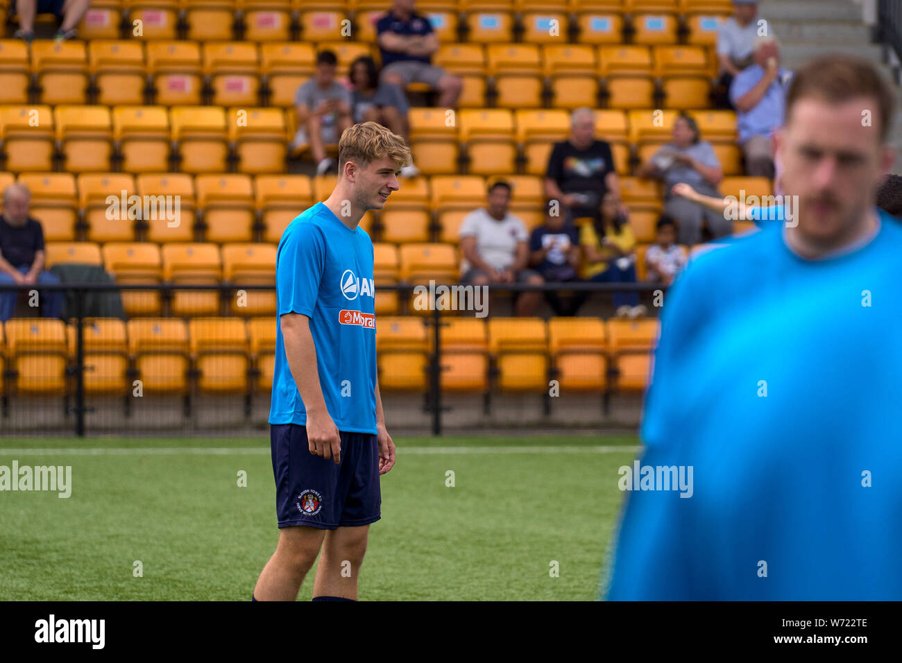 Slough Town FC vs Dorking Wanderers à Arbour Park, Slough, Berkshire, Angleterre le samedi 03 août 2019. Photo : Le juge Philip Benton Banque D'Images