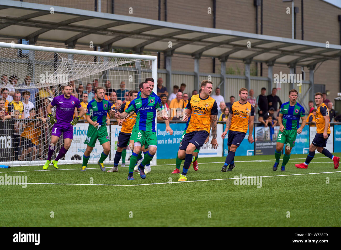 Slough Town FC vs Dorking Wanderers à Arbour Park, Slough, Berkshire, Angleterre le samedi 03 août 2019. Photo : Le juge Philip Benton Banque D'Images