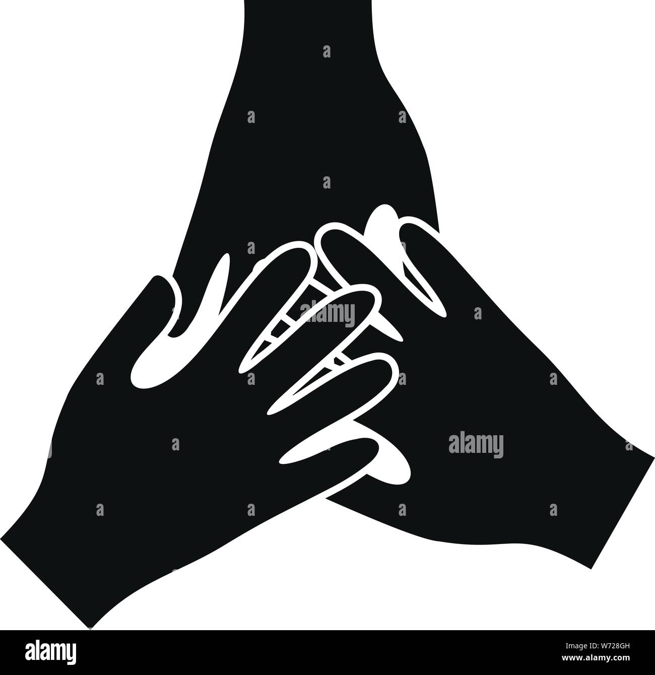 Les mains de bénévoles. Simple illustration de mains bénévoles icône vecteur pour la conception web isolé sur fond blanc Illustration de Vecteur