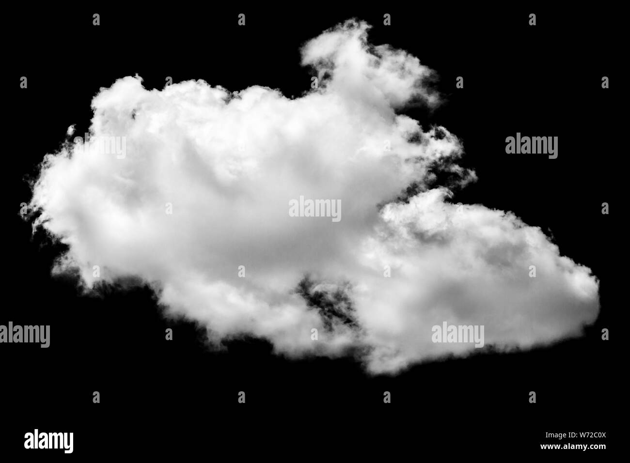 Nuage isolé sur fond noir. Éléments de conception Banque D'Images Nuage isolé sur fond noir. Éléments de conception Banque D'Images