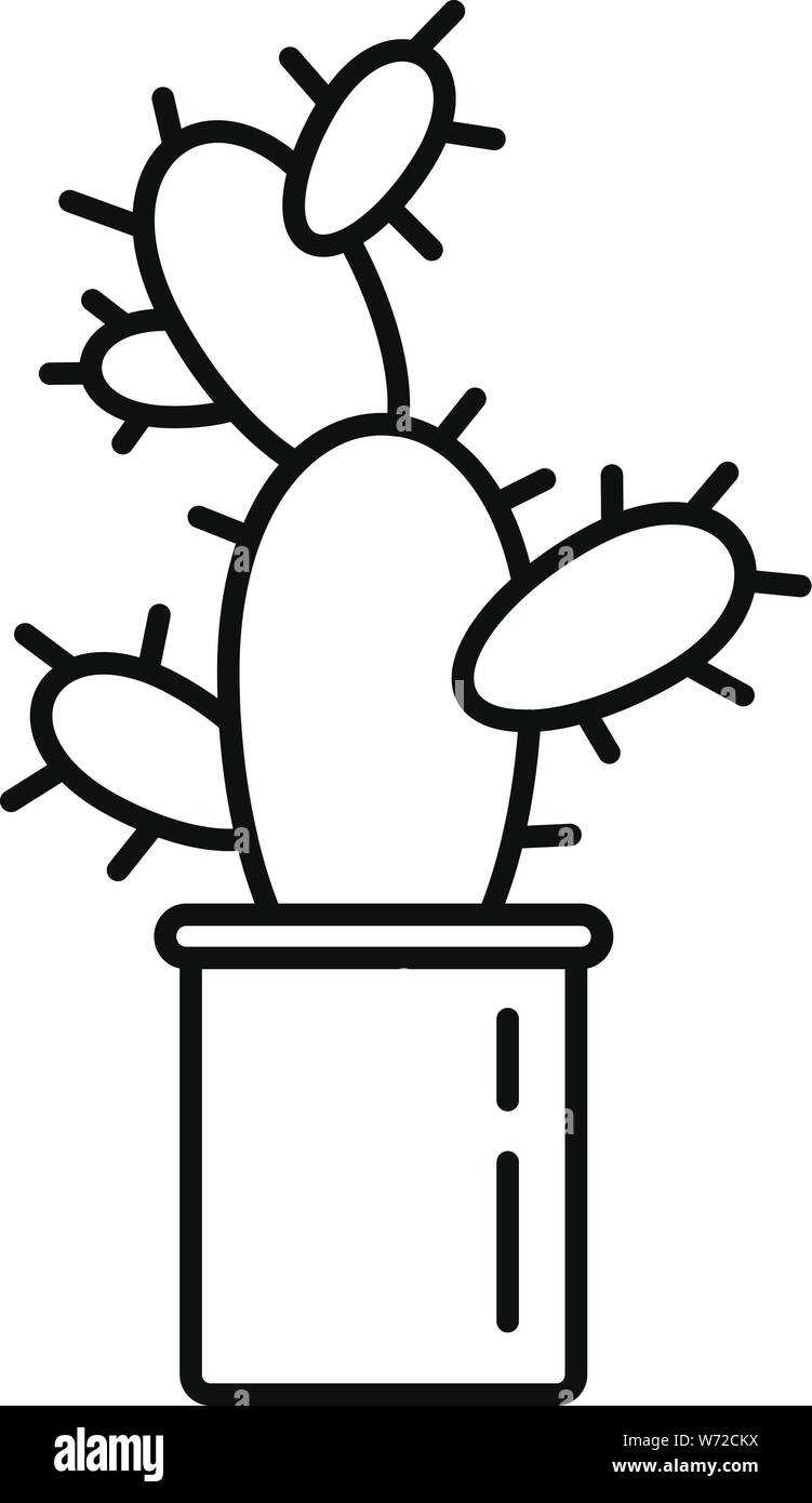 Cactus mexicain pot icône. Pot de cactus mexicain aperçu l'icône vecteur pour la conception web isolé sur fond blanc Illustration de Vecteur