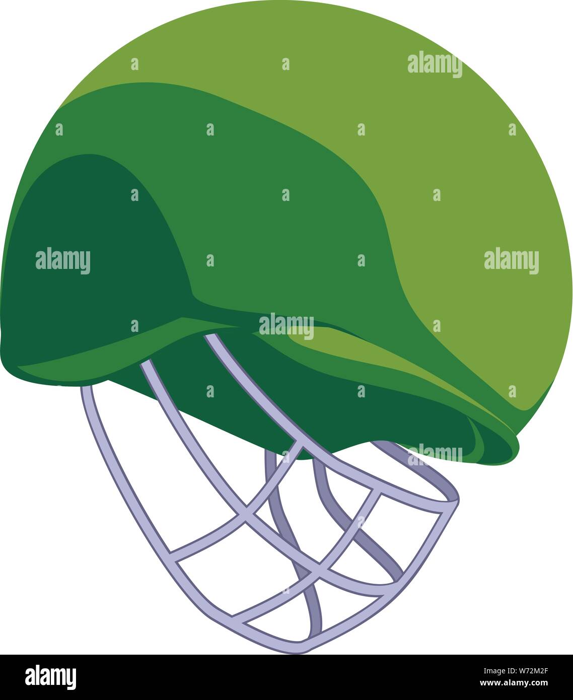 L'icône casque vert Cricket. Caricature du cricket casque vert icône vecteur pour la conception web isolé sur fond blanc Illustration de Vecteur
