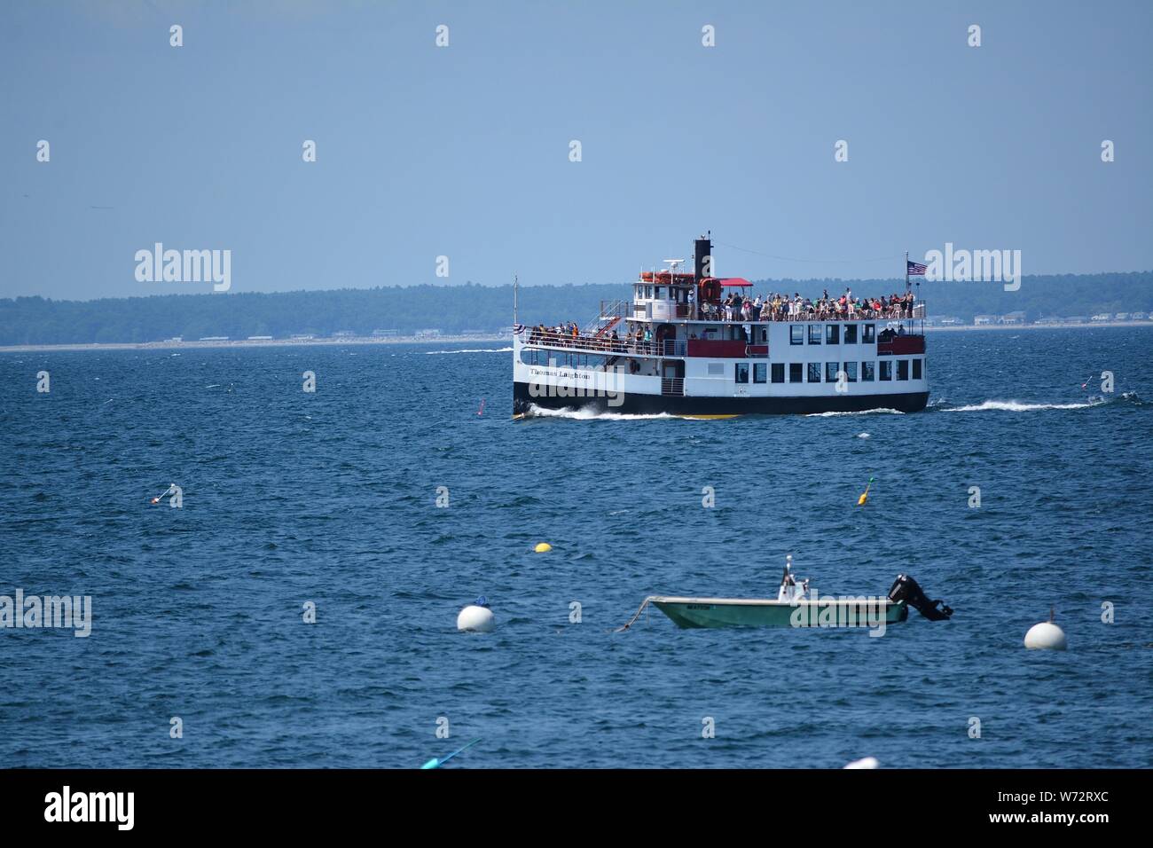 Vues autour de Portsmouth Harbour et l'île de hauts-fonds au large de la côte du New Hampshire et du Maine, New England, United States of America Banque D'Images