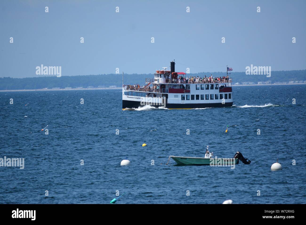 Vues autour de Portsmouth Harbour et l'île de hauts-fonds au large de la côte du New Hampshire et du Maine, New England, United States of America Banque D'Images