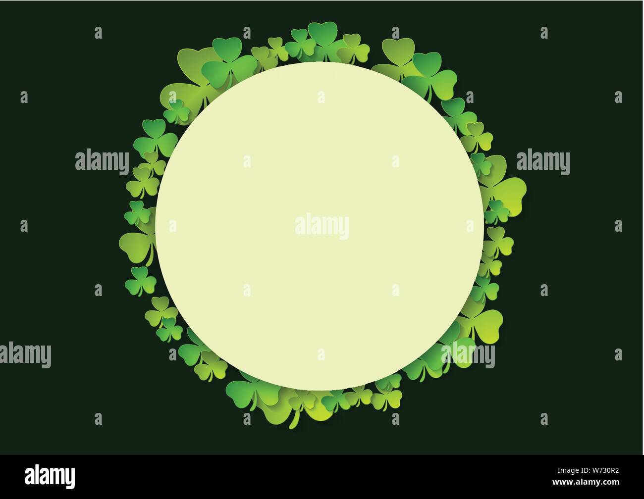 St Patrick Day green trèfles irlandais célébration contexte vecteur Illustration de Vecteur