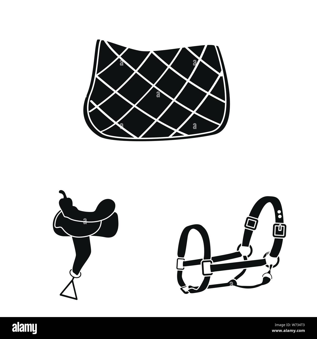 Objet isolé du sport et de la concurrence. Collection de sport et de l'illustration vectorielle stock équestres. Illustration de Vecteur