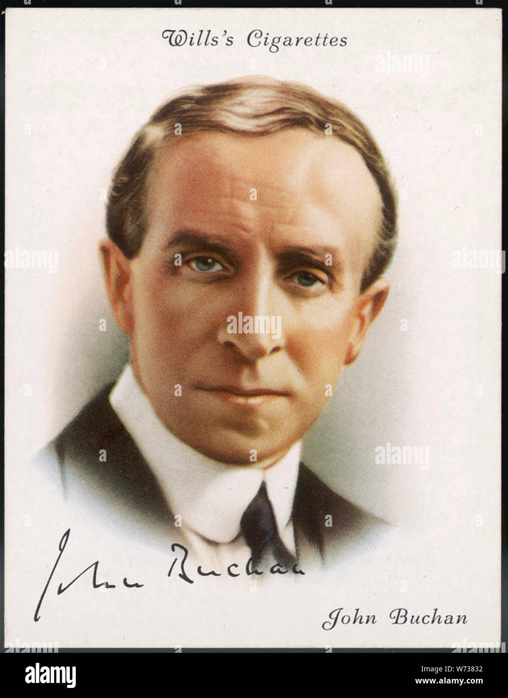 JOHN BUCHAN (1875-1940) Homme politique et romancier écossais sur une carte de cigarettes environ 1935 Banque D'Images