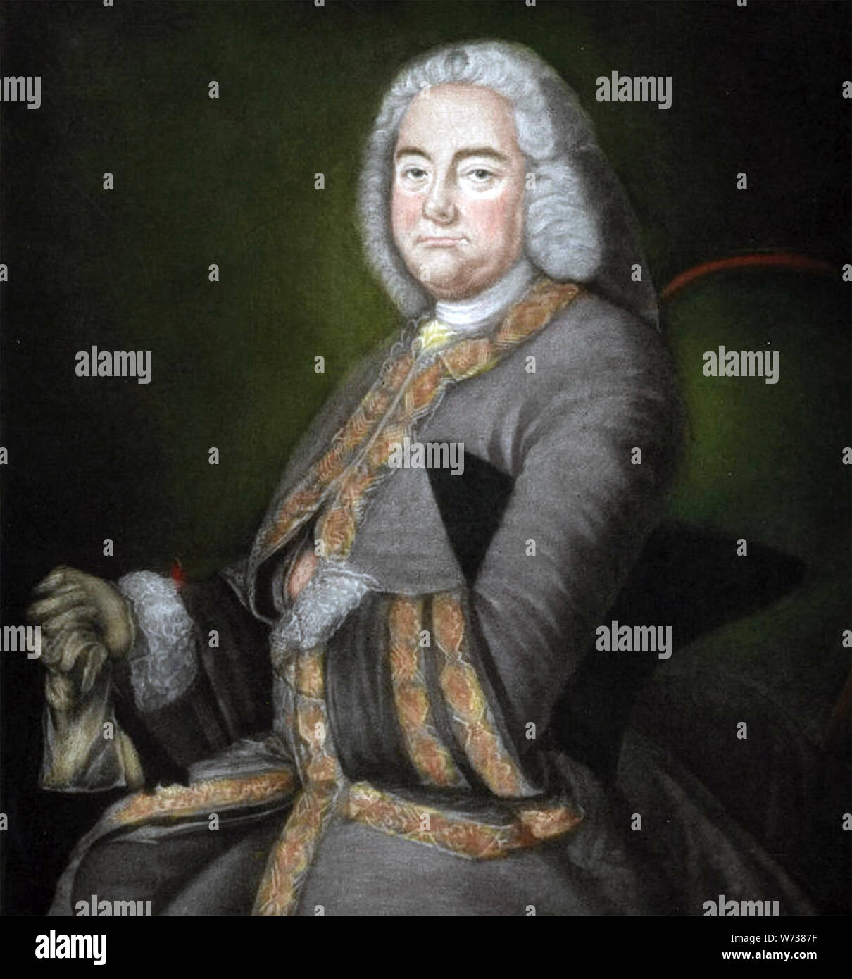 GEORGE Frideric Handel (1685-1759) compositeur baroque anglo-allemande Banque D'Images