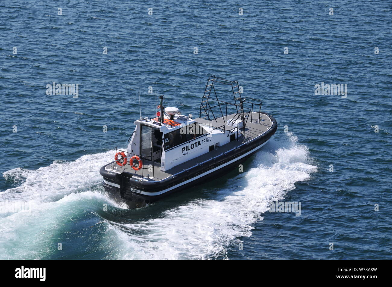 Pilote portuaire à Trieste Bay Italie Banque D'Images