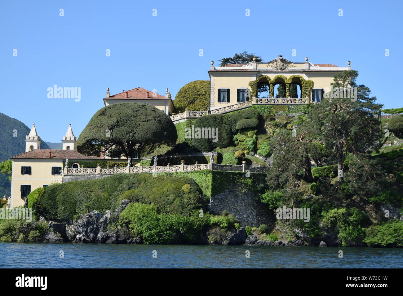 Villa del Balbianello, Lezzeno, Lac de Côme, Italie Banque D'Images