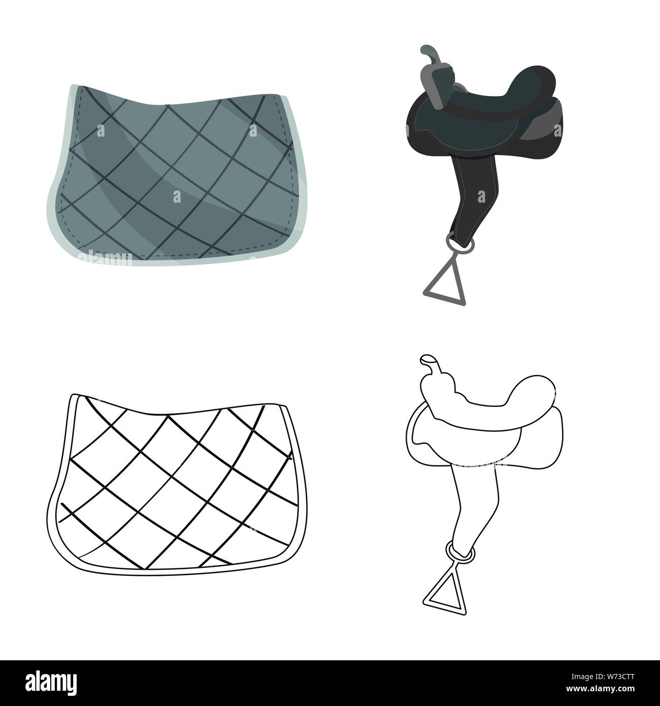 Conception de vecteur matériel équitation logo. Ensemble d'équipements et de la concurrence d'illustration vectorielle stock. Illustration de Vecteur