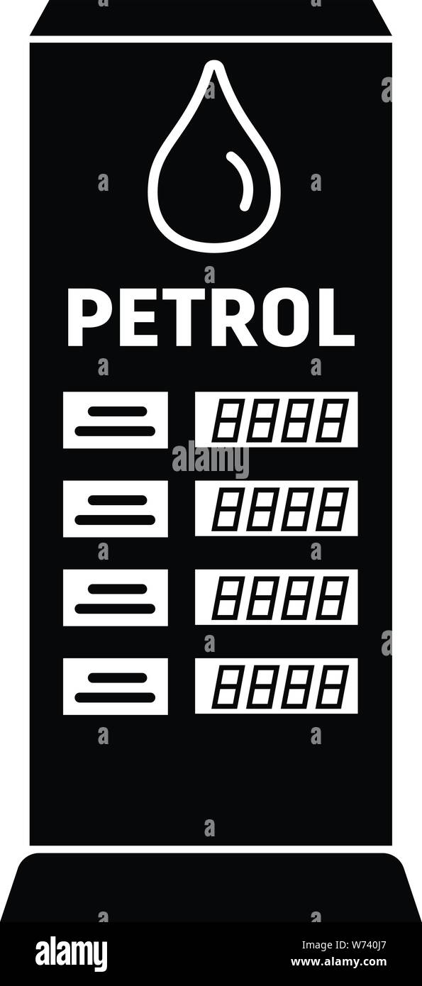 Conseil fiscal de l'essence, l'icône de style simple. Illustration de Vecteur