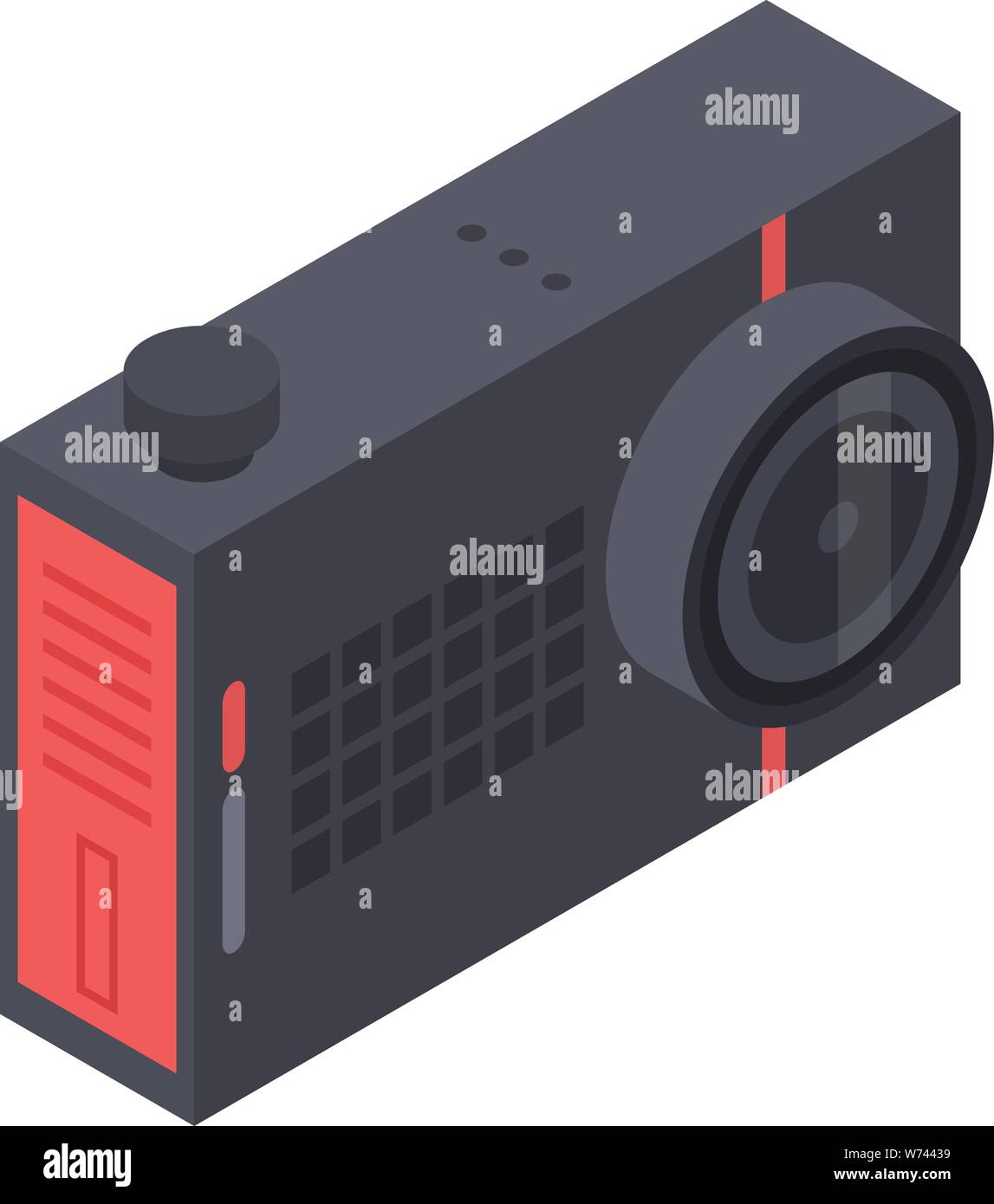 L'icône de caméra d'action, style isométrique Illustration de Vecteur