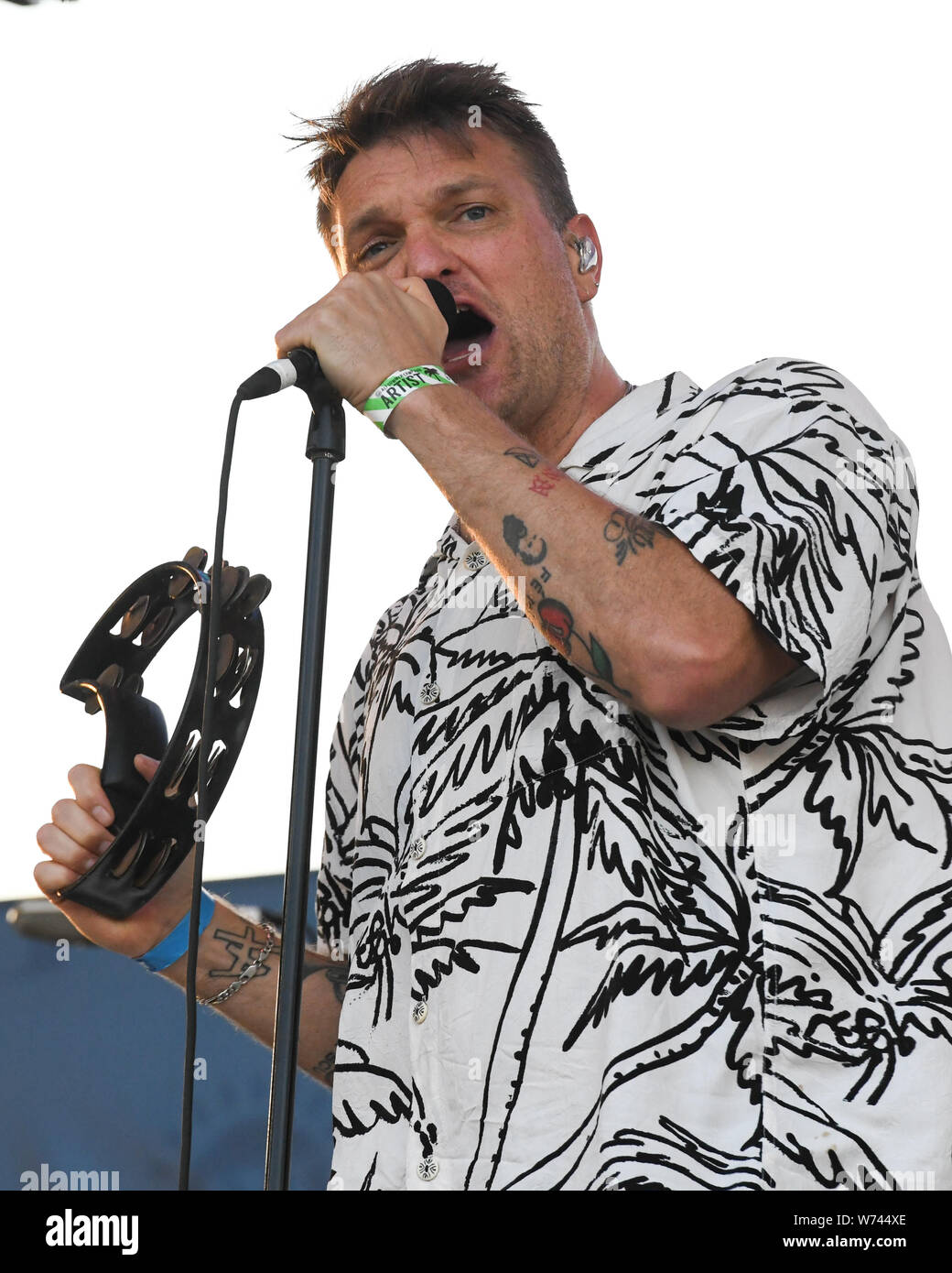 Long Beach, Californie, USA. 3e août 2019. Nathan Willett du groupe Cold War Kids fonctionne à ALT 98,7 Summer Camp au Queen Mary à Long Beach le 3 août 2019. Crédit : l'accès Photo/Alamy Live News Banque D'Images