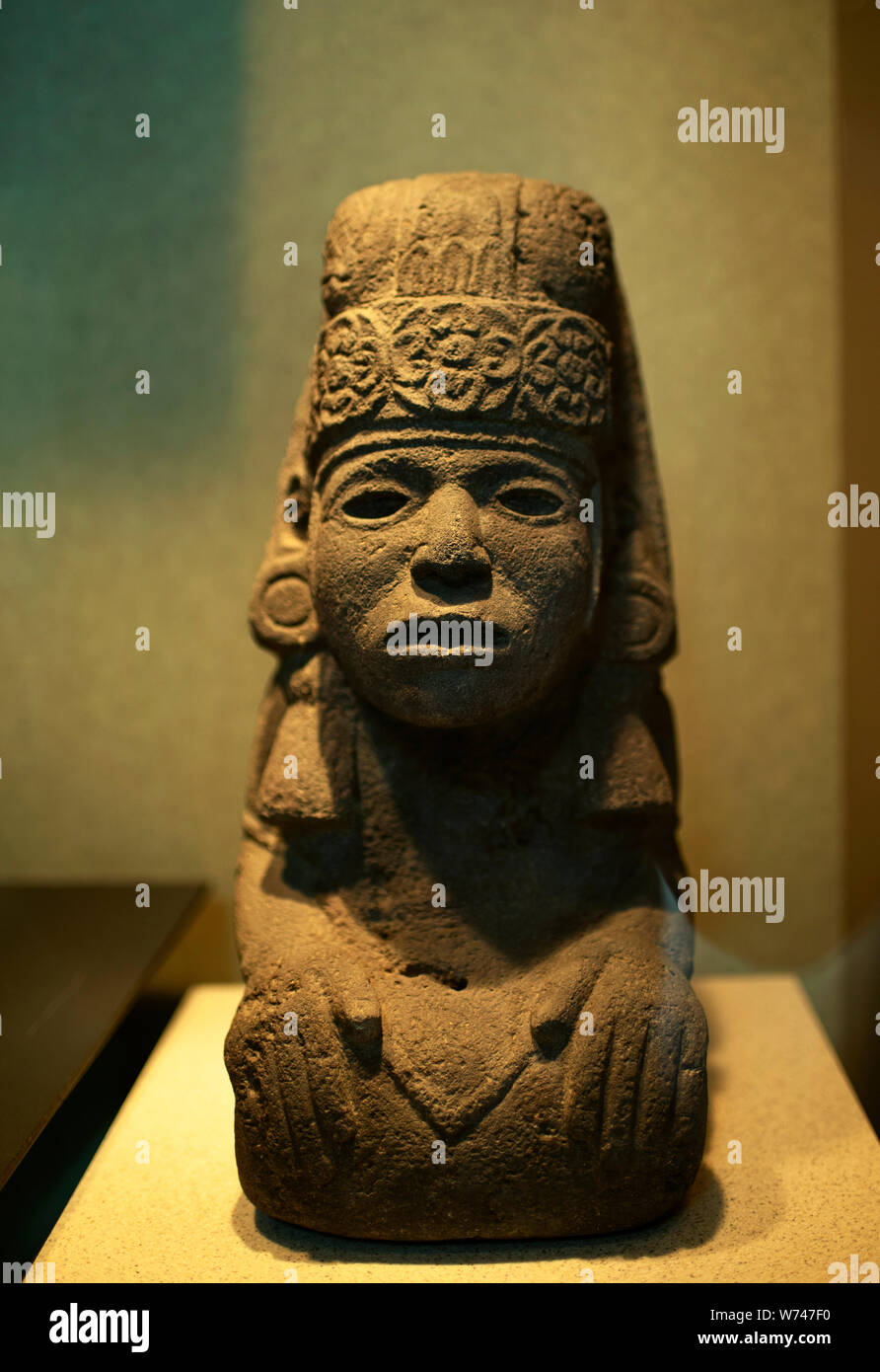 Déesse maya. Le Musée National d'Anthropologie, Mexico, Mexique, CDMX Banque D'Images