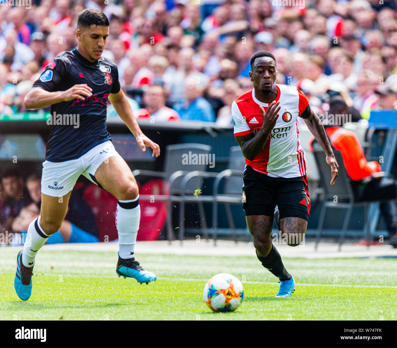 4 augustus 2019 Rotterdam, pays-Bas Soccer Néerlandais Eredivisie Feyenoord v Sparta Rotterdam 04-08-2019: Voetbal: Feyenoord v Sparta Rotterdam: Rotterdam L-R Rigeciano HAP Banque D'Images