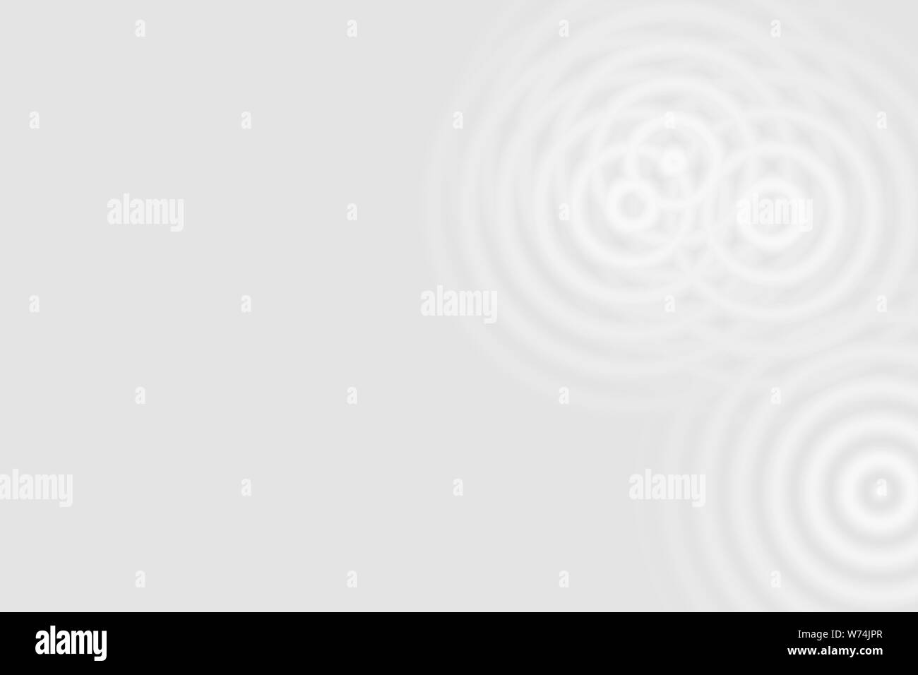 Les ondes sonores blanc oscillante avec anneau cercle sur fond gris, abstract background Banque D'Images
