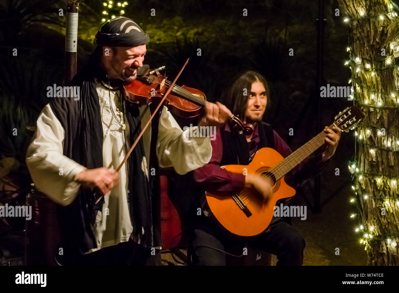 Jardin botanique du désert Musiciens Banque D'Images