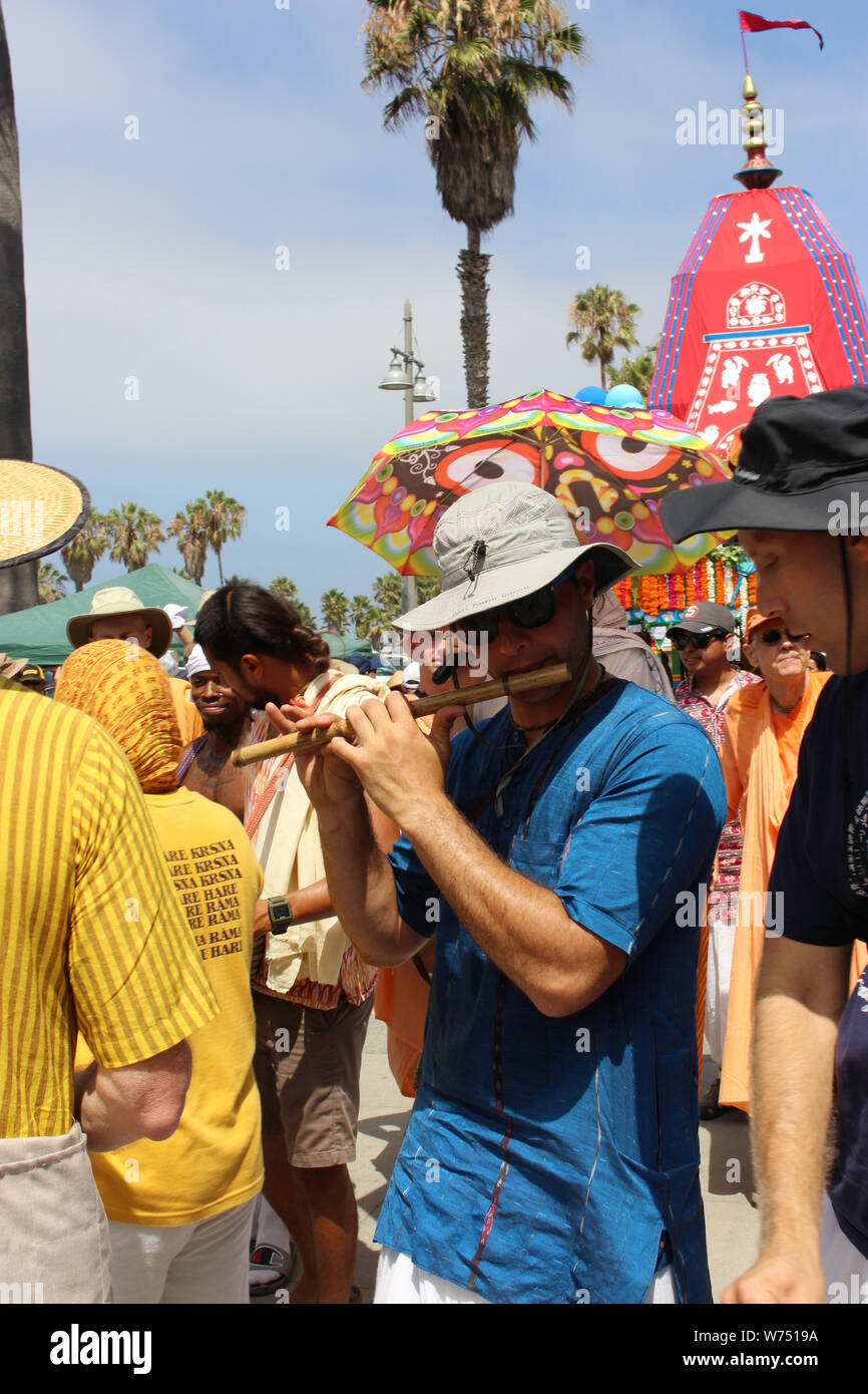 Hare Krishna, Festival des chars, Venise, CA Banque D'Images